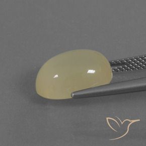 Pietra di luna Giallo chiaro naturale da 5.18 ct, Ovale, Traslucido