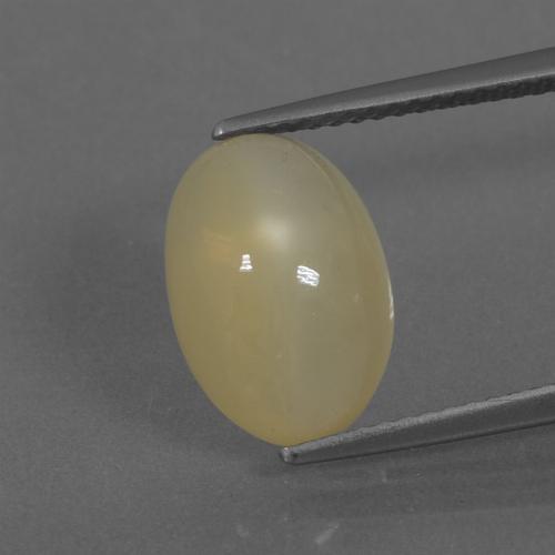 Pietra di luna Giallo medio naturale da 4.81 ct, Taglio ovale, Traslucido