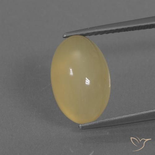 5.34ct Naturale Giallo di Digione Pietra di luna, Ovale, Traslucido