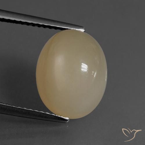 6.84ct Naturale Marrone medio-chiaro Pietra di luna, Ovale, Traslucido