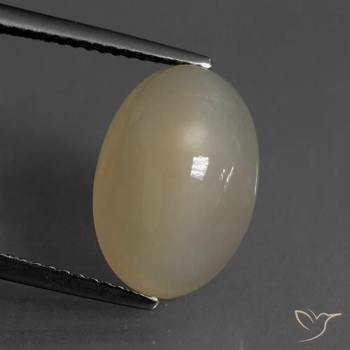 6.82ct Naturale Tortilla Marrone Chiaro Pietra di luna, Ovale, Traslucido