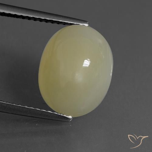 6.39ct Naturale Giallo medio Pietra di luna, Ovale, Traslucido