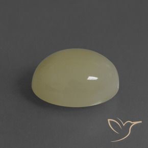 Pietra di luna Giallo medio naturale da 6.39 ct, Ovale, Traslucido