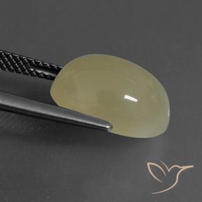 Pietra di luna Giallo medio naturale da 6.39 ct, Ovale, Traslucido
