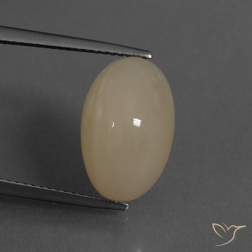 8.02ct Naturale Marrone chiaro Pietra di luna, Ovale, Traslucido