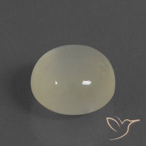 Pietra di luna Bianco caldo naturale da 7.05 ct, Ovale, Traslucido