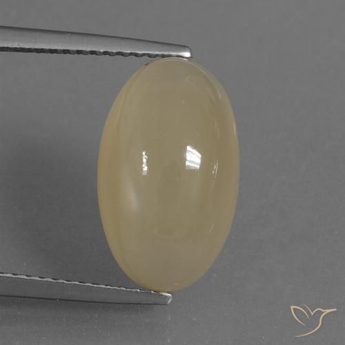 7.30ct Naturale Marrone Caffè Chiaro Pietra di luna, Ovale, Traslucido