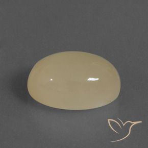 Pietra di luna Giallo chiaro naturale da 7.16 ct, Ovale, Traslucido