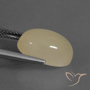 Pietra di luna Giallo chiaro naturale da 7.16 ct, Ovale, Traslucido
