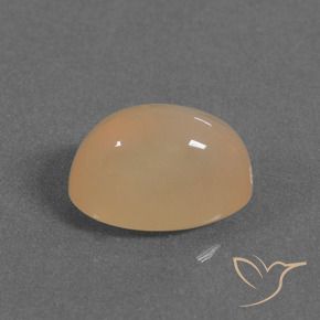 Pietra di luna Cantalupo Arancia naturale da 5.30 ct, Ovale, Traslucido