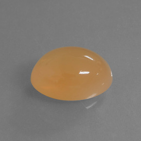 Pietra di luna naturale arancione da 6,14 ct, taglio ovale, traslucido