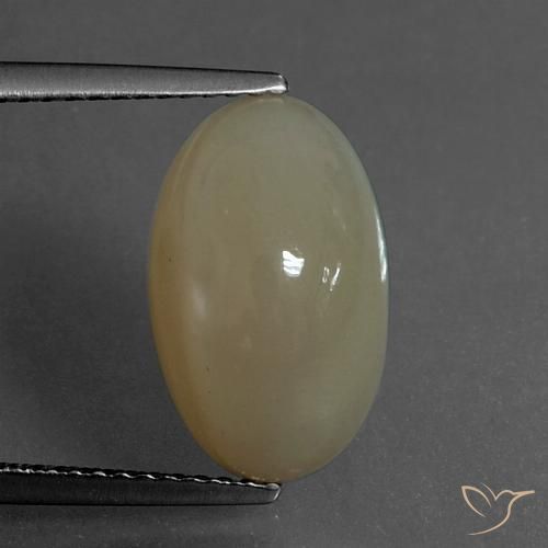 6.53ct Naturale Marrone chiaro Pietra di luna, Ovale, Traslucido