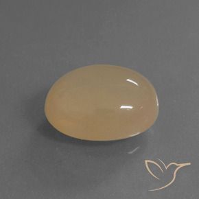 Pietra di luna Cantalupo Arancia naturale da 6.15 ct, Ovale, Traslucido