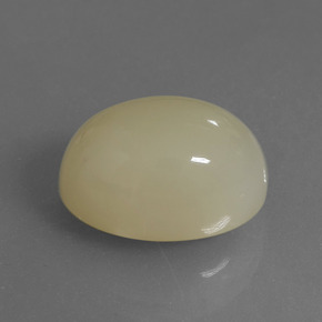 Pietra di luna Color crema naturale da 12.17 ct, Taglio ovale, Traslucido
