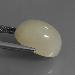 Pietra di luna Color crema naturale da 12.17 ct, Taglio ovale, Traslucido