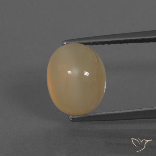 4.72ct Naturale Arancione-Oro medio Pietra di luna, Ovale, Traslucido
