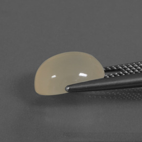 Pietra di luna Bianco crema naturale da 4.18 ct, Taglio ovale, Traslucido