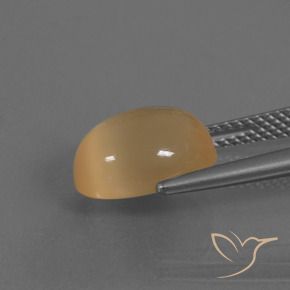 Pietra di luna Arancione Crema naturale da 4.18 ct, Ovale, Traslucido