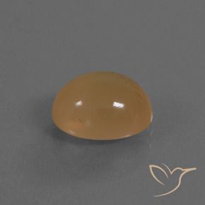 Pietra di luna Cantalupo Arancia naturale da 4.12 ct, Ovale, Traslucido