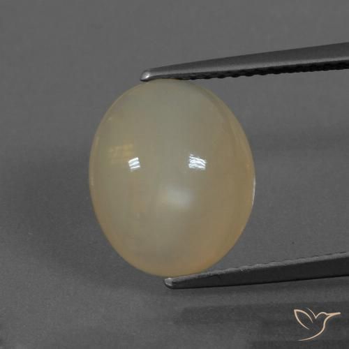 4.25ct Naturale Marrone chiaro Pietra di luna, Ovale, Traslucido