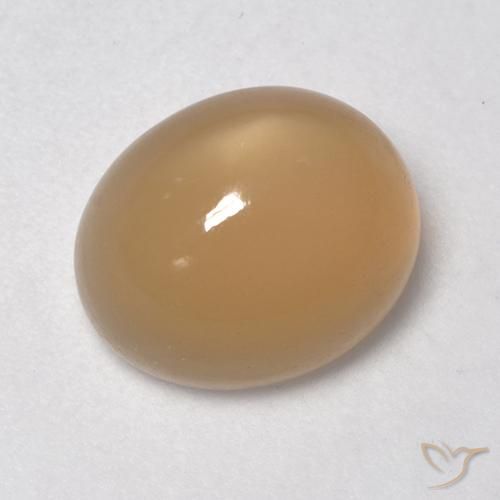 5.30ct Naturale Cantalupo Arancia Pietra di luna, Ovale, Traslucido