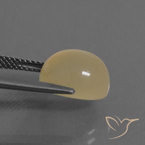Pietra di luna Giallo chiaro naturale da 5.66 ct, Ovale, Traslucido
