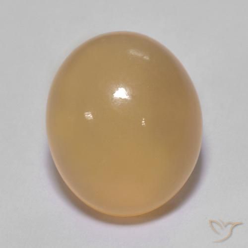5.01ct Naturale Arancione-Oro medio Pietra di luna, Ovale, Traslucido