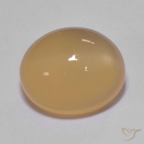 Pietra di luna Arancione-Oro medio naturale da 5.01 ct, Ovale, Traslucido