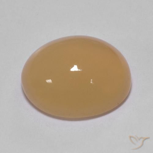 Pietra di luna Arancione-Oro medio naturale da 5.01 ct, Ovale, Traslucido