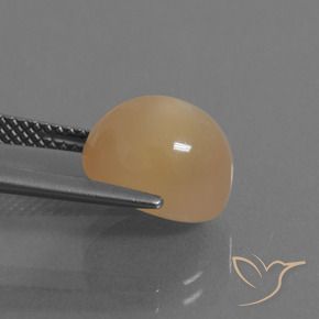 Pietra di luna Arancio-Oro naturale da 5.32 ct, Ovale, Traslucido