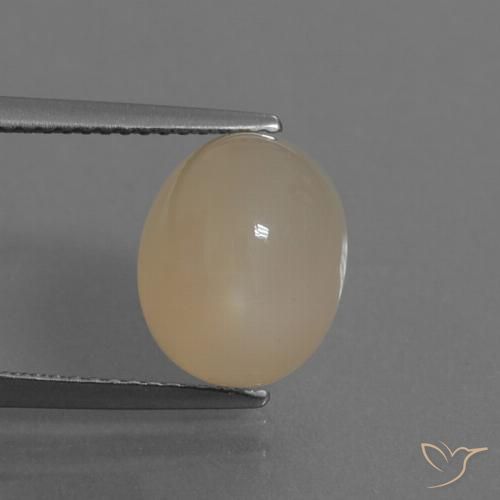 6.35ct Naturale Marrone chiaro caldo Warm Pietra di luna, Ovale, Traslucido