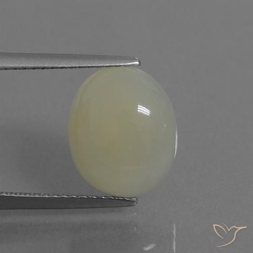 4.28ct Naturale Giallo verdastro Pietra di luna, Ovale, Traslucido
