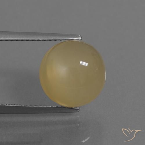 5.13ct Naturale Marrone Caffè Chiaro Pietra di luna, Rotondo, Traslucido