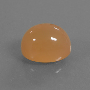 Pietra di luna Cantalupo Arancia naturale da 4.11 ct, Taglio ovale, Traslucido