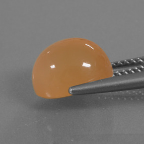 Pietra di luna Cantalupo Arancia naturale da 4.11 ct, Taglio ovale, Traslucido