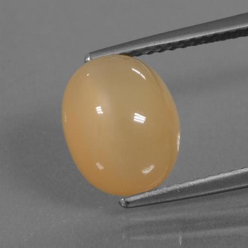 Pietra di luna Arancio-Oro naturale da 4.18 ct, Taglio ovale, Traslucido