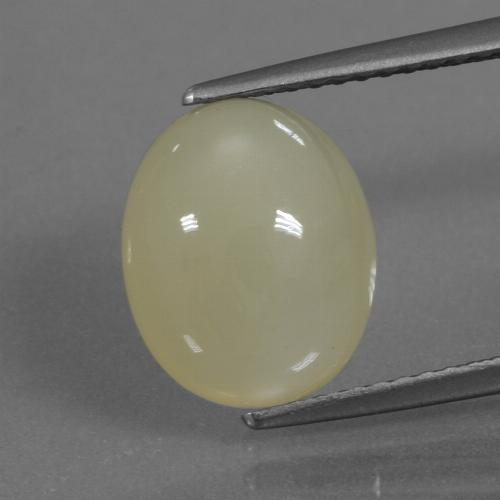 Pietra di luna Giallo medio naturale da 4.11 ct, Taglio ovale, Traslucido