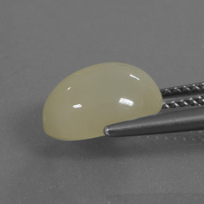 Pietra di luna Giallo medio naturale da 4.11 ct, Taglio ovale, Traslucido