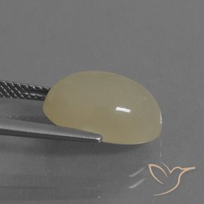 Pietra di luna Color crema naturale da 6.91 ct, Ovale, Traslucido