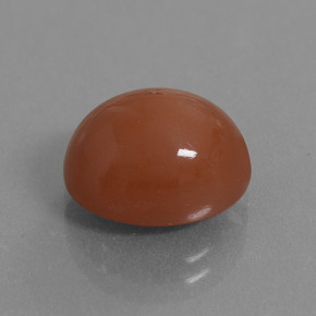 Pietra di luna naturale rosso da 6,02 ct, taglio ovale, traslucido