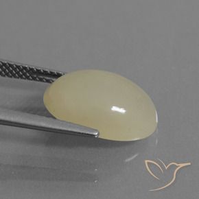Pietra di luna Giallo chiaro naturale da 5.63 ct, Ovale, Traslucido