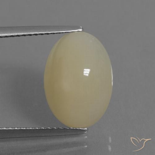5.89ct Naturale Marrone chiaro Pietra di luna, Ovale, Traslucido