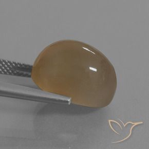 Pietra di luna Marrone Caramello Chiaro naturale da 9.55 ct, Ovale, Traslucido
