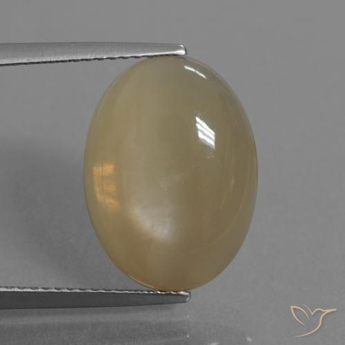 7.18ct Naturale Arancio medio-scuro Pietra di luna, Ovale, Traslucido