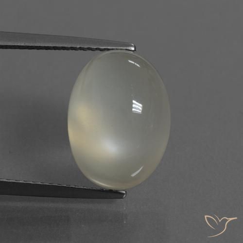 7.56ct Naturale Giallo chiaro Pietra di luna, Ovale, Traslucido