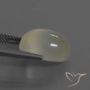 Pietra di luna Giallo chiaro naturale da 7.56 ct, Ovale, Traslucido