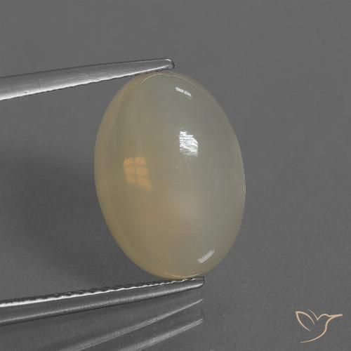 7.08ct Naturale Marrone chiaro Pietra di luna, Ovale, Traslucido