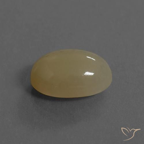 Pietra di luna Marrone Giallo Chiaro naturale da 6.43 ct, Ovale, Traslucido