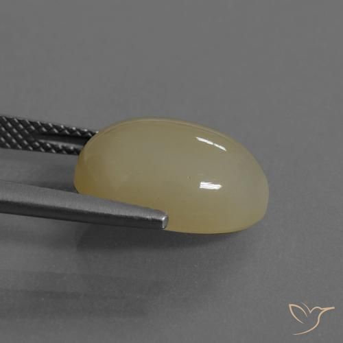 Pietra di luna Marrone Giallo Chiaro naturale da 6.43 ct, Ovale, Traslucido