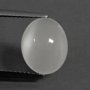 Pietra di luna Bianco caldo naturale da 3.90 ct, Taglio ovale, Traslucido